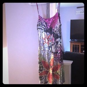 MONAMEL LOS ANGELES • Sequin Multi-Color Dress💫 S